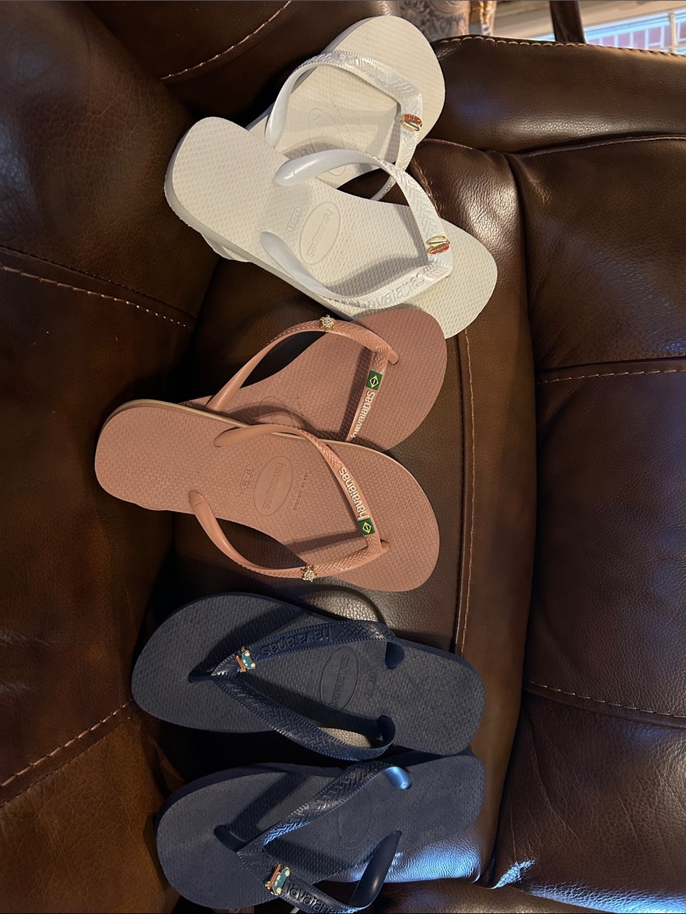 Havaianas Women's Flip Flop Set - White, Blush, Navy